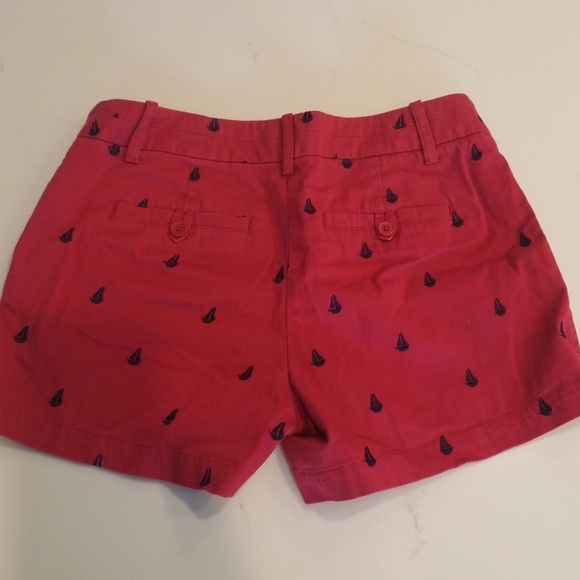 Red Nautical Shorts - Picture 2 of 4